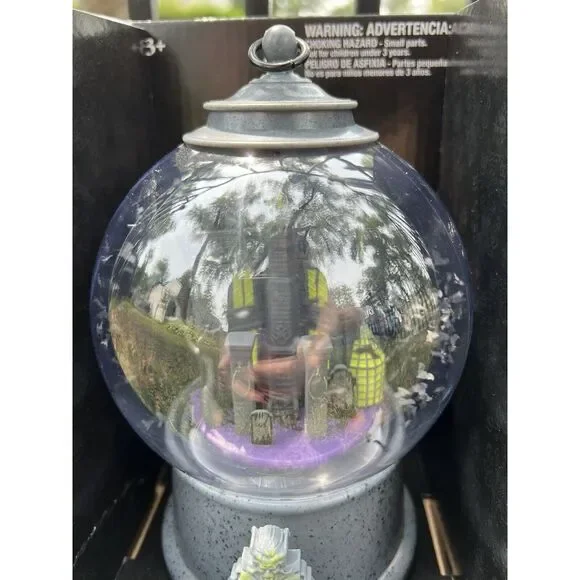 Haunted Mansion Animated Globe Cloche Swirling Bats "Ghost Host" Speaks New!
